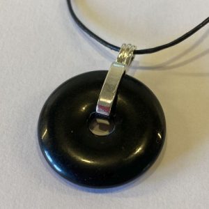Obsidiaan donut veterketting